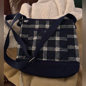 Lands’ End Plaid Quilted Crossbody Bag
